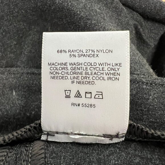 Express Womens Pull On Straight Leg Pants Slitted Cuff Charcoal Size Medium - Picture 9 of 9